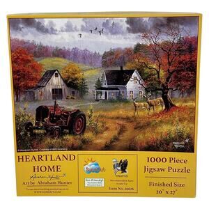 SunsOut 1000 Piece Jigsaw Puzzle Heartland Home Abraham Hunter Farmhouse